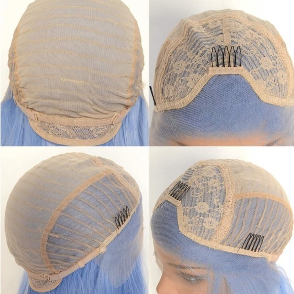 💫  GRINA K. 24” BABY BLUE STRAIGHT LACE FRONT WIG